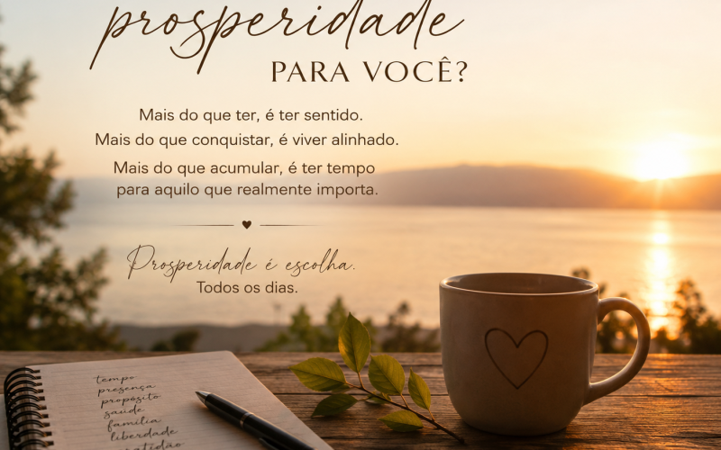 O que é prosperidade para você?